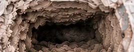 Illustrative air duct with visible build-up